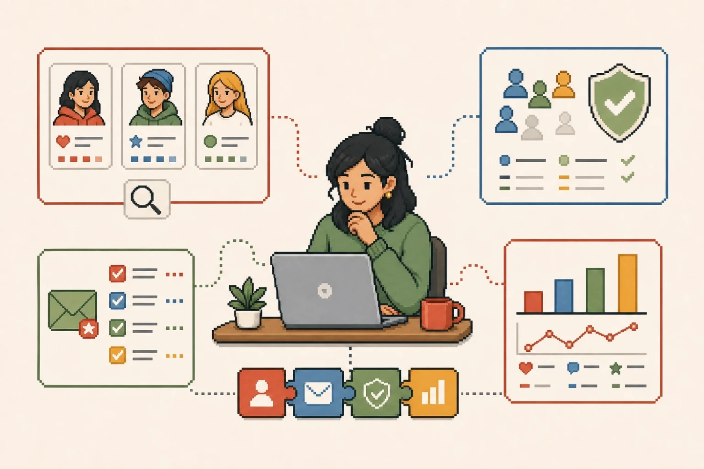 Marketing team mapping influencer marketing tools for creator discovery, audience vetting, outreach, delivery, and measurement