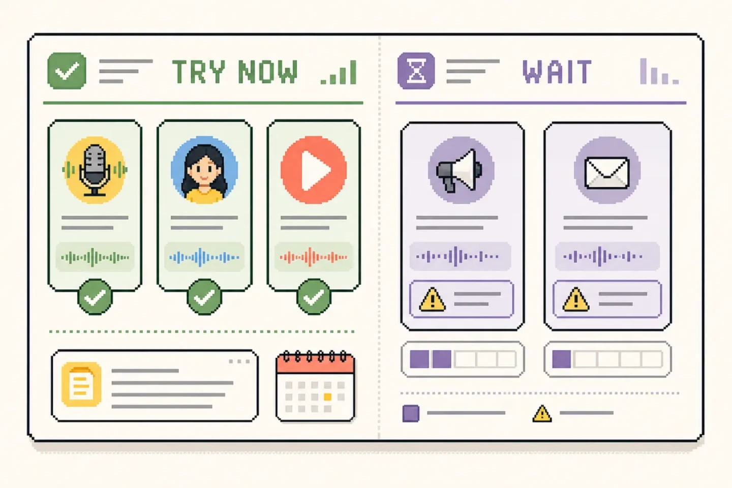 A balanced decision between a channel to test now and a channel to defer
