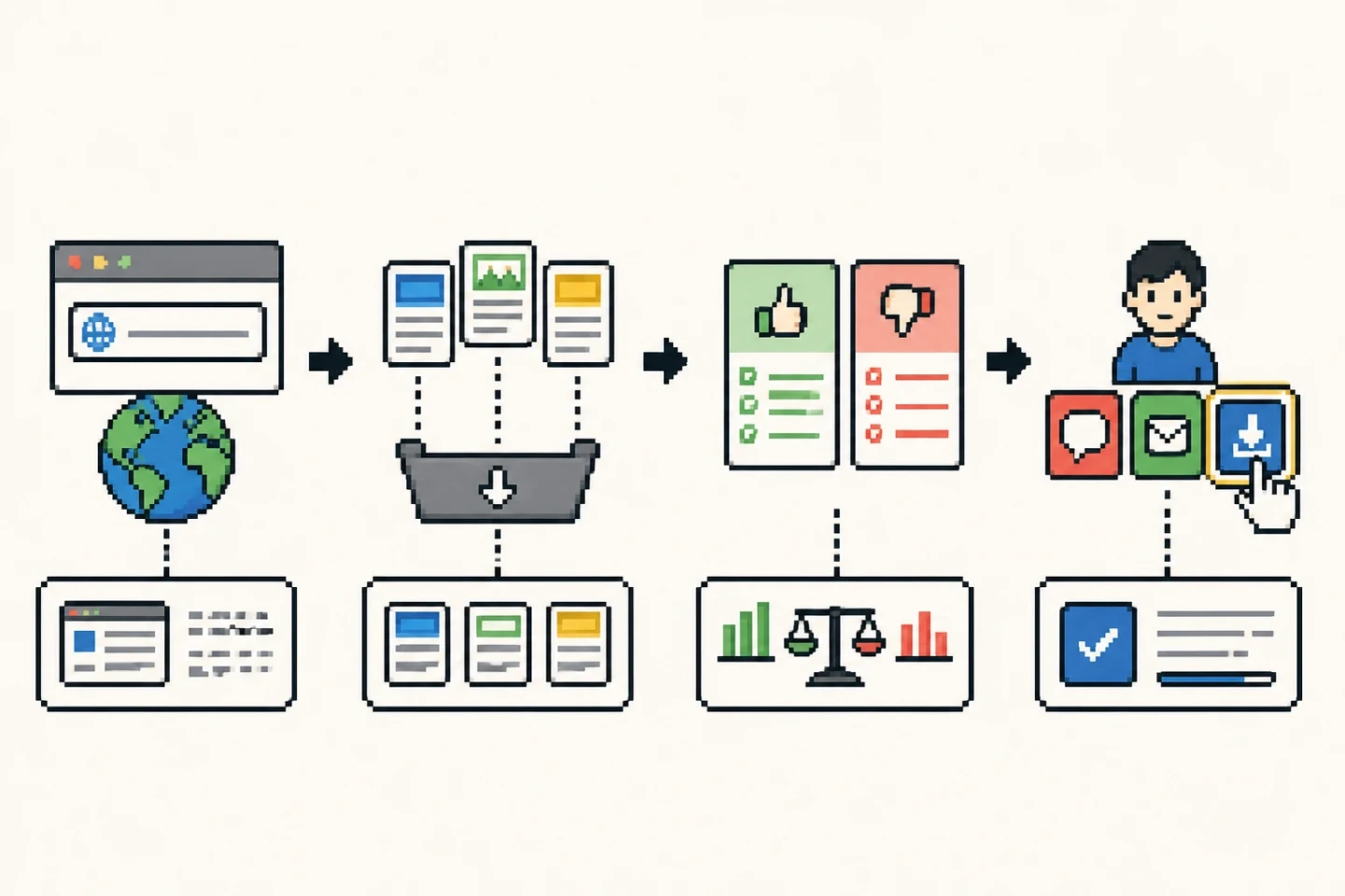 Workflow from a public competitor URL to a sourced competitor profile.