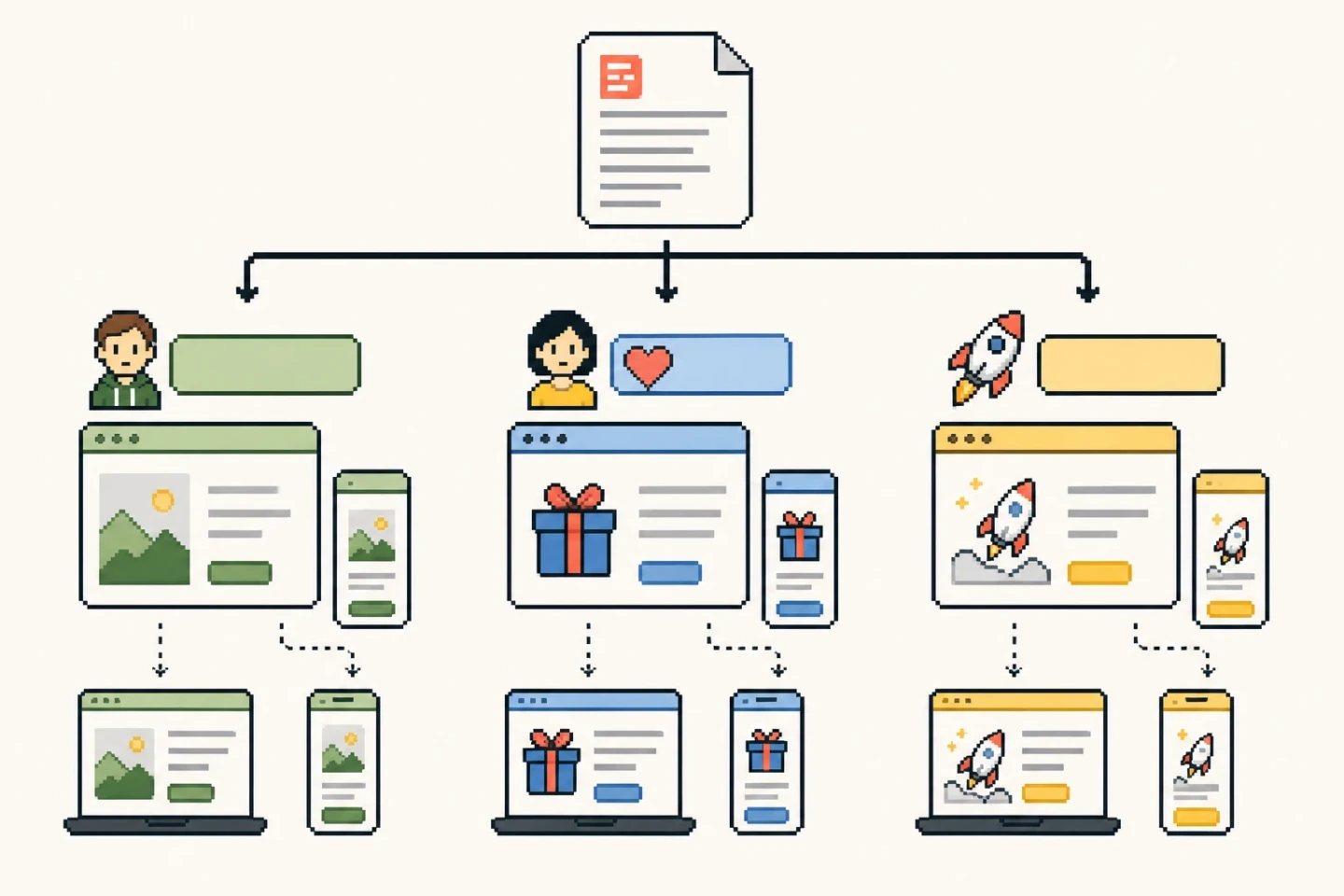 Visual of an editable email draft, responsive preview, MJML source, and export folder.